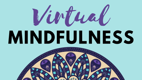 mandala with text virtual mindfulness