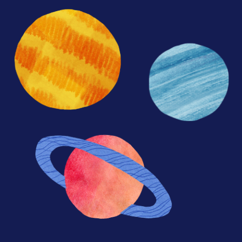 Solar System Sponge Art