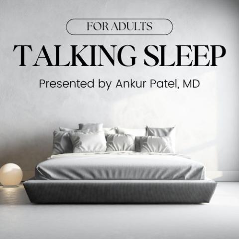 bed with text Talking Sleep