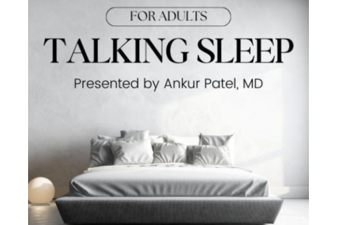 bed with text Talking Sleep