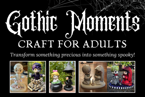 3 examples of transforming Precious Moments figurines into spooky figures. 