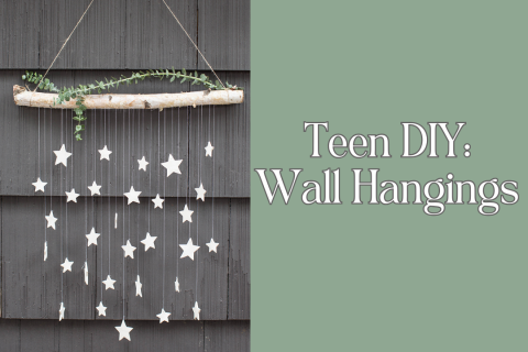 Star wall hanging with text Teen DIY: Wall Hangings