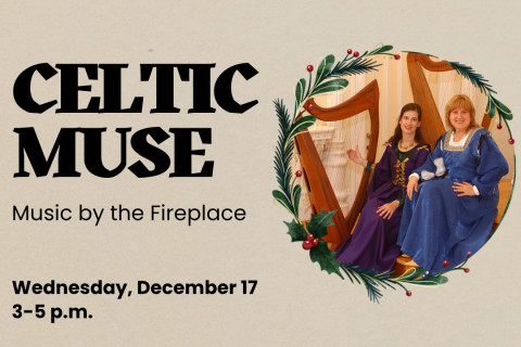 Celtic Muse posing with their harps.