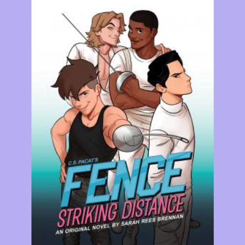 boys fencing with text fence striking distance