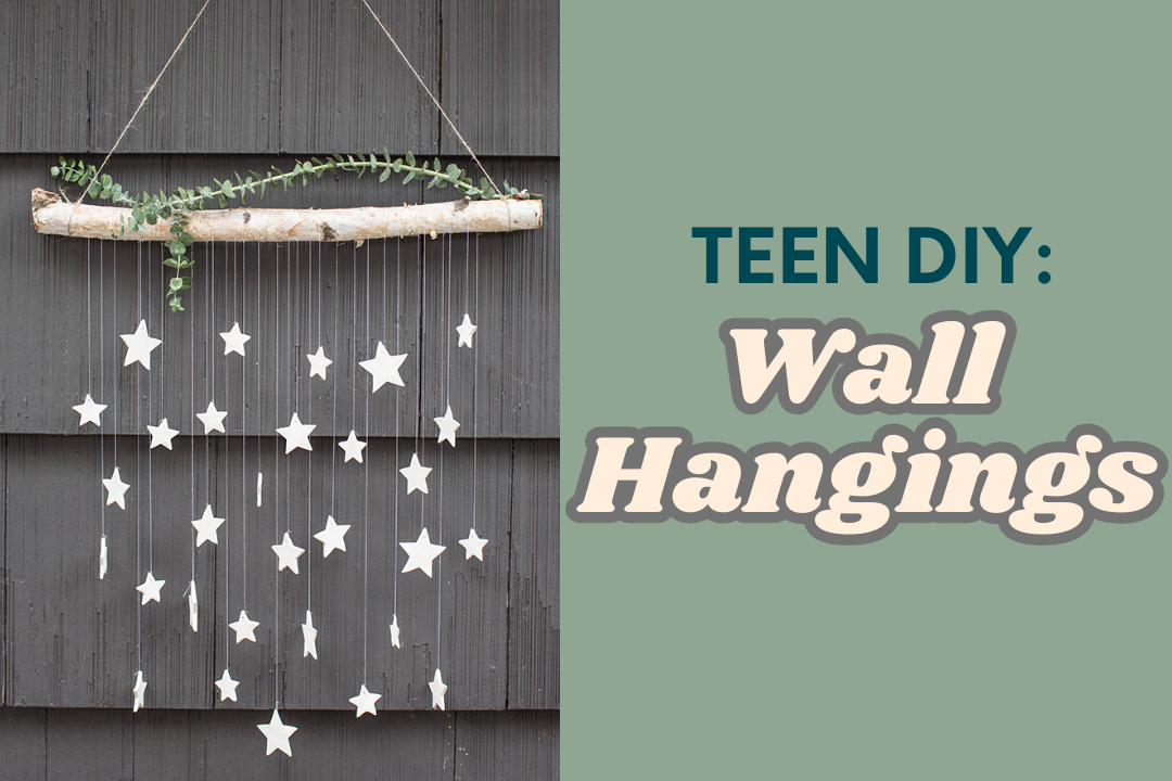 Star wall hanging with text Teen DIY: Wall Hangings