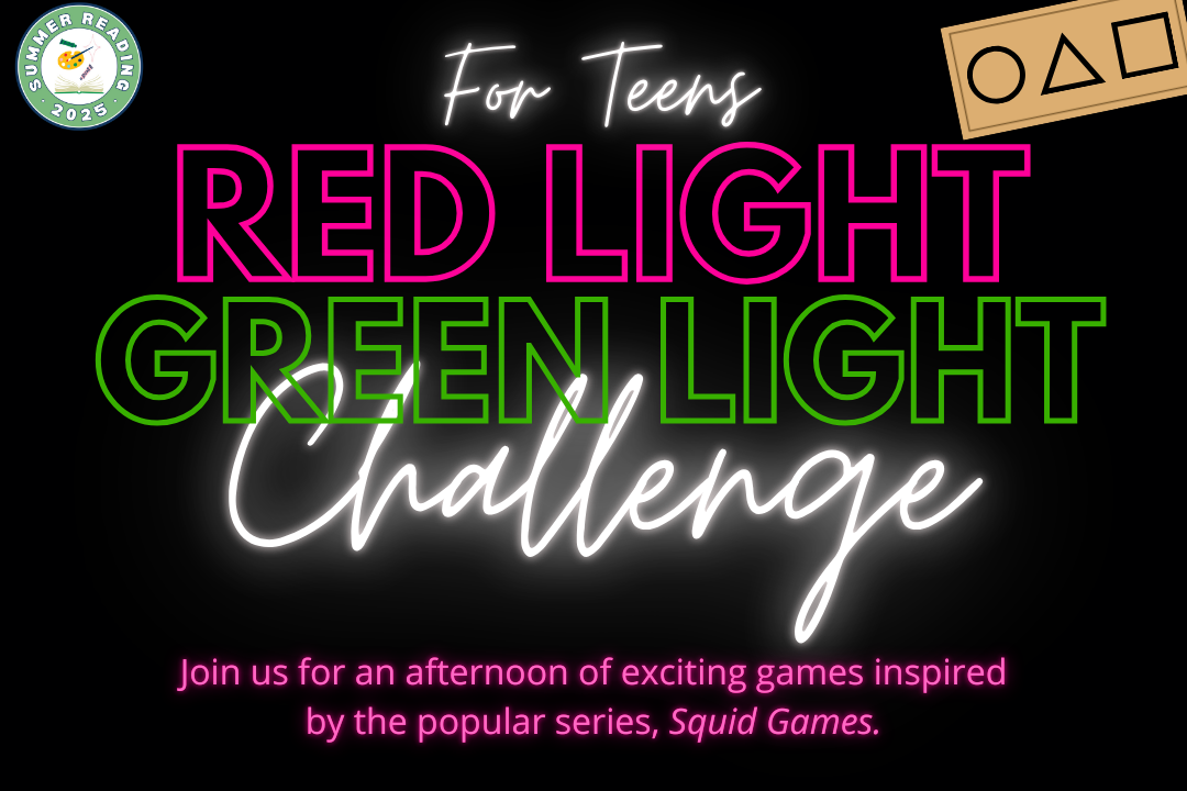 Red Light Green Light Challenge text on a black background